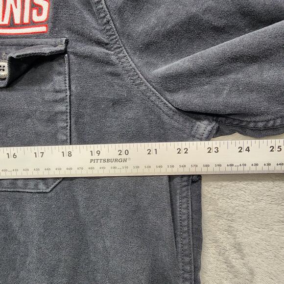 Levi’s Jacket Mens L Black Red New York Giants NFL Shacket Moleskin Embroidered - Picture 6 of 16
